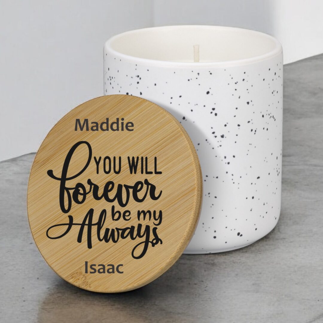 valentines day candle, personalised valentines gift