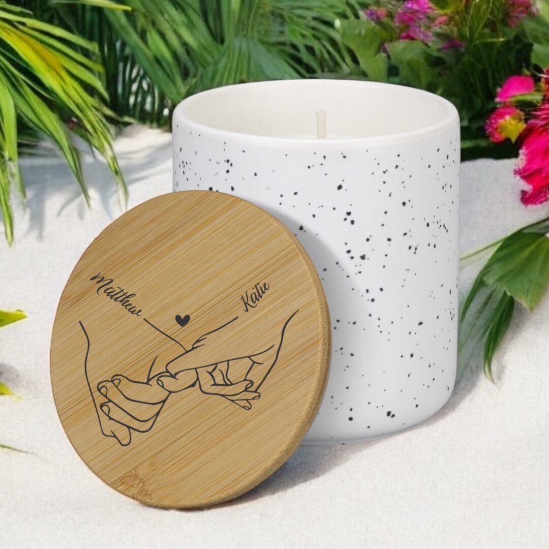 valentines day candle, personalised valentines gift
