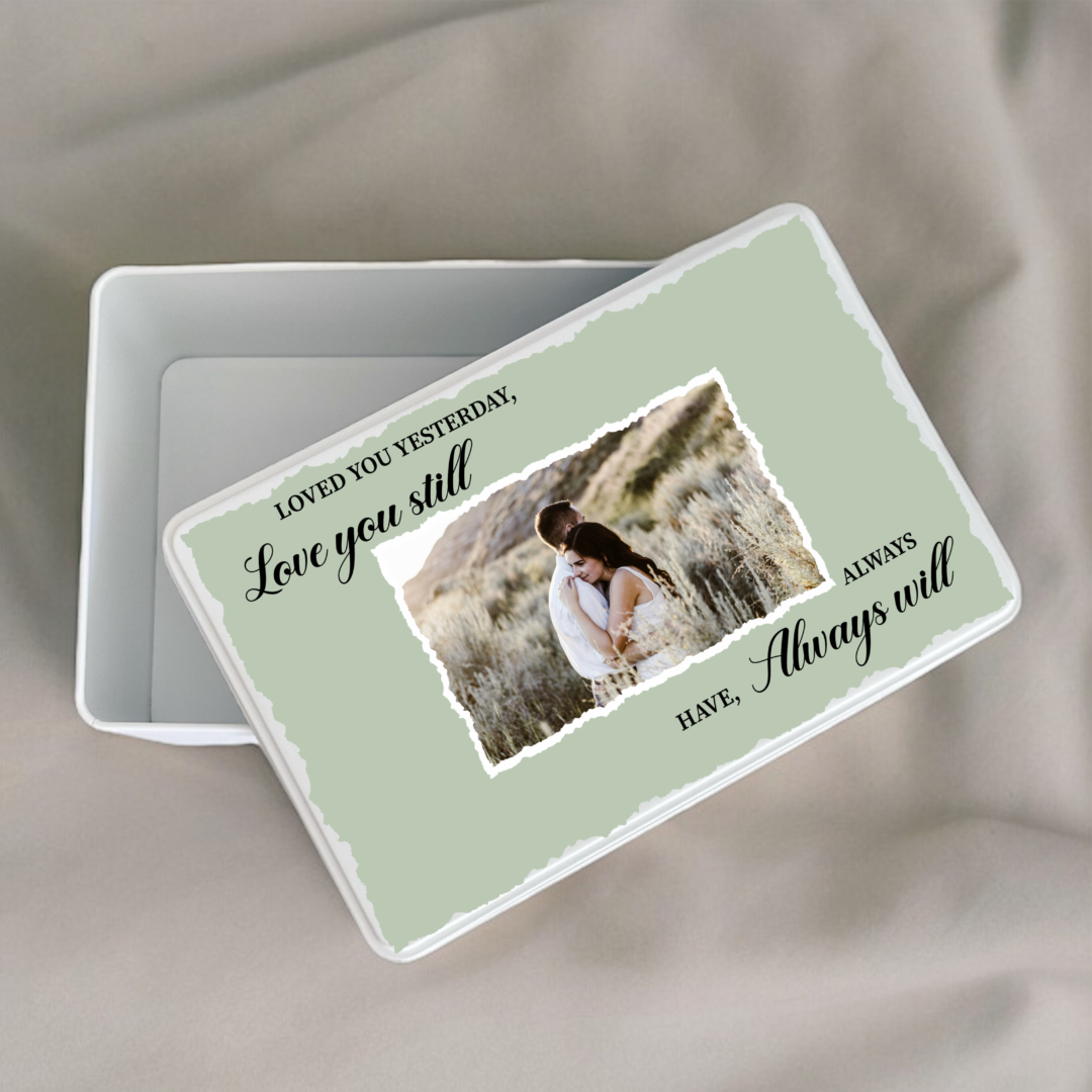 valentines day tin, personalised valentines gift