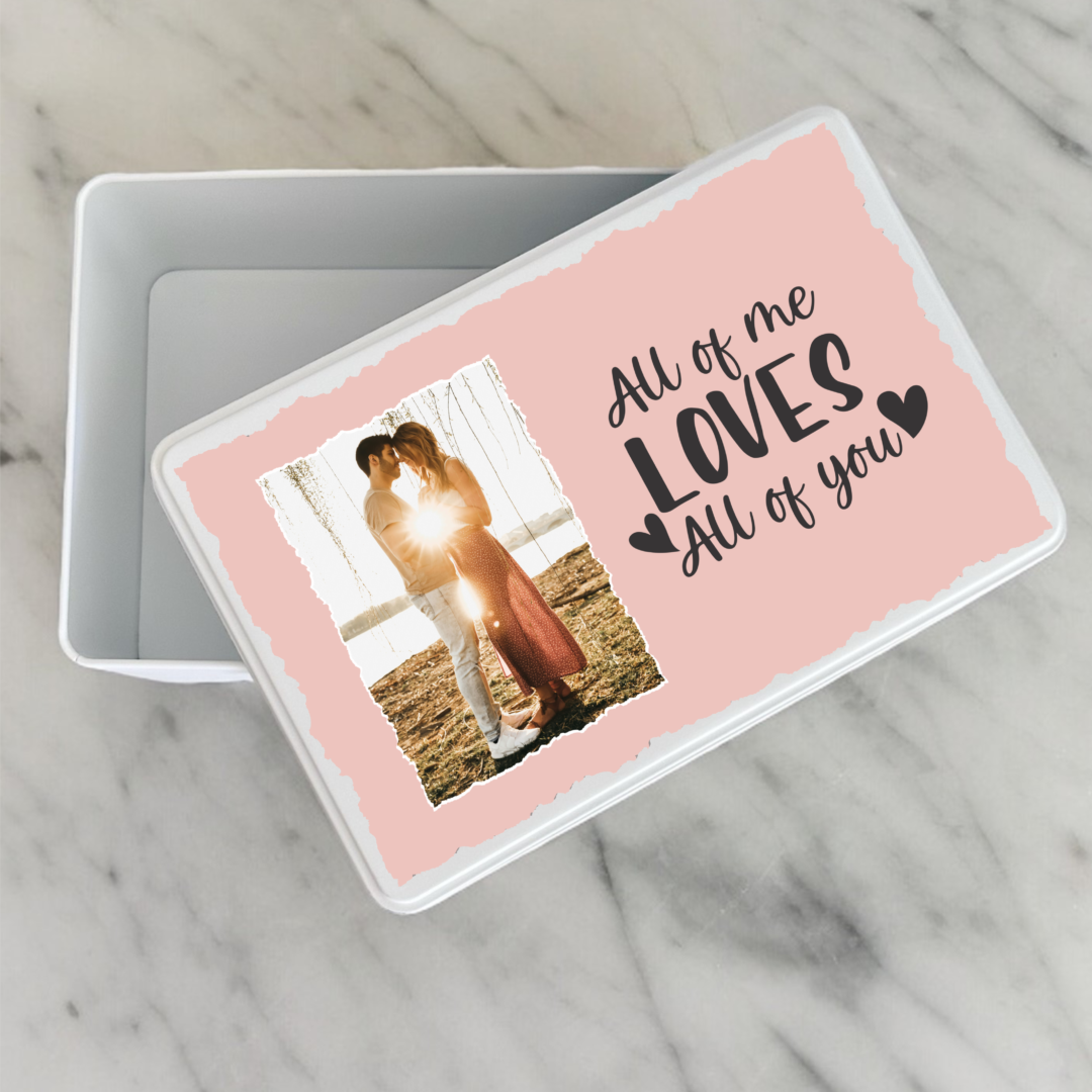 valentines day tin, personalised valentines