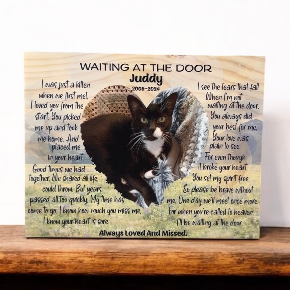 Waiting At the Door Memorial Photo Block