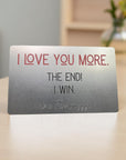 Custom text wallet card romantic keepsake