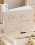 linen guest book