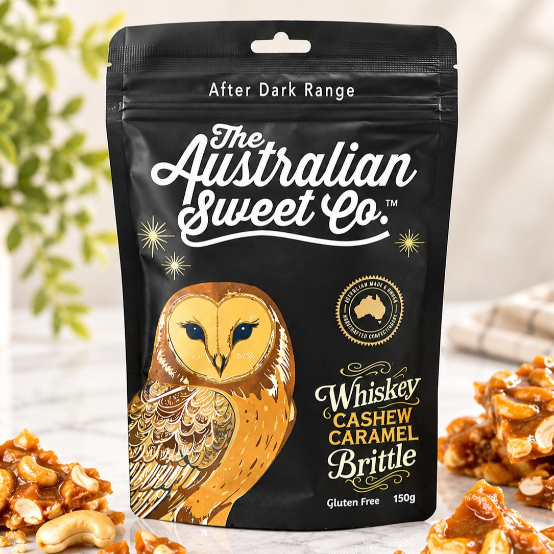 whiskey cashew caramel brittle