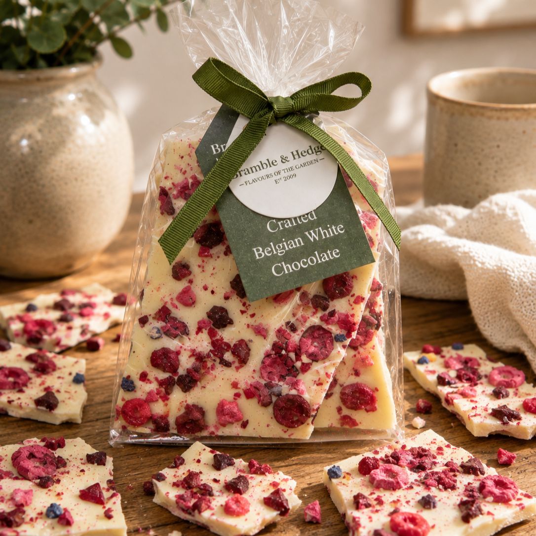 Gluten free Belgian white chocolate honeycomb in 200g gift bag