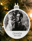 memorial photo ornament