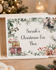 personalized wooden Christmas Eve gift box 