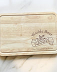 Personalised worlds best engraved chopping board