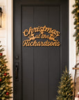 christmas door sign personalised