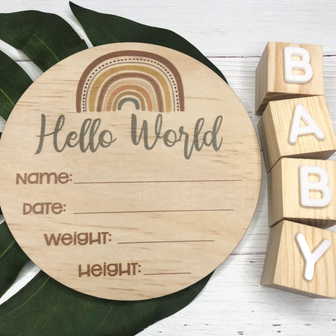 birth announcement disc