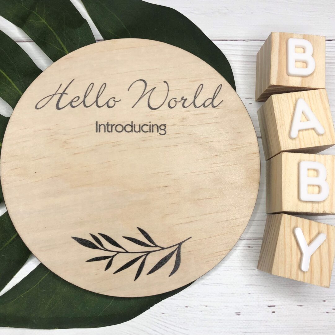 birth announcement disc