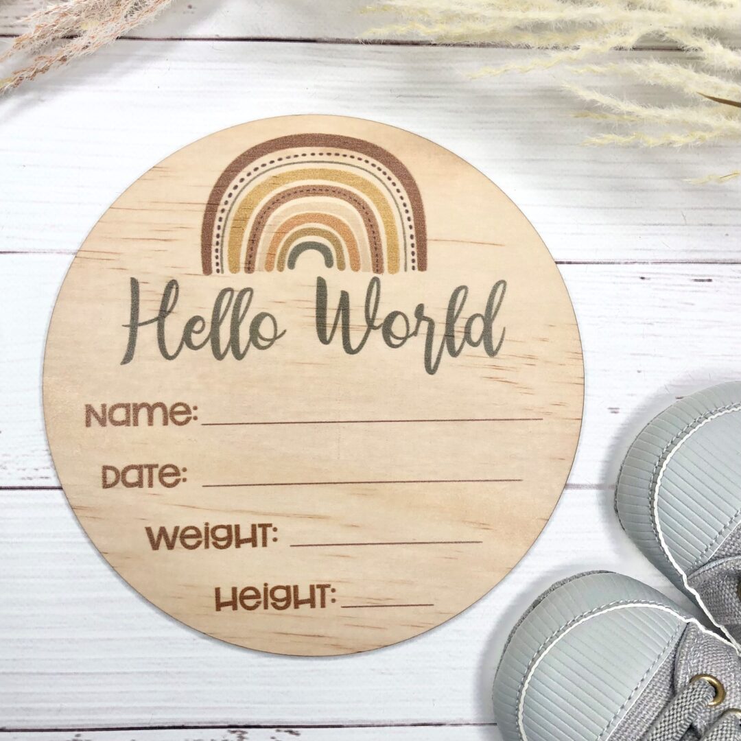 birth announcement disc