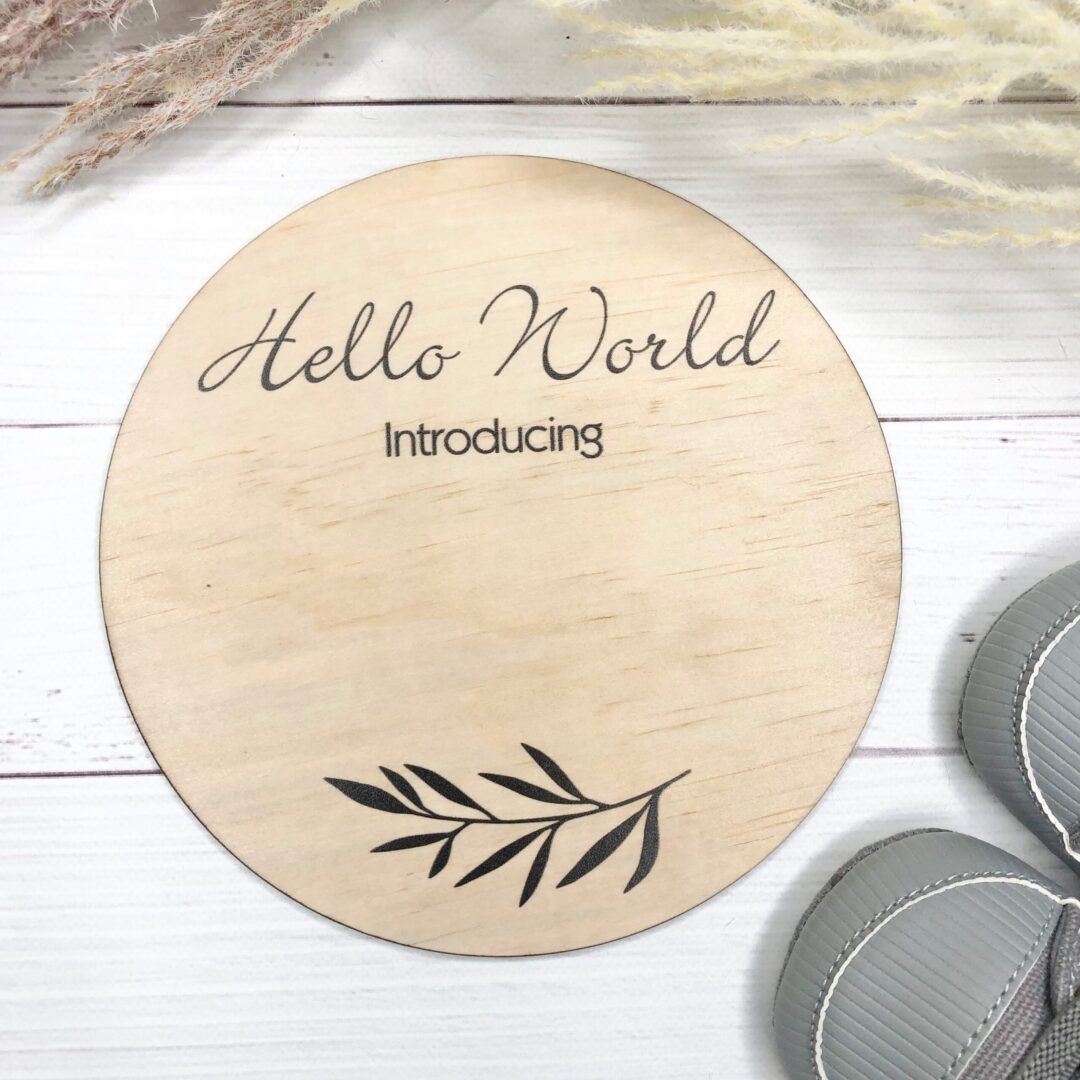 birth announcement disc