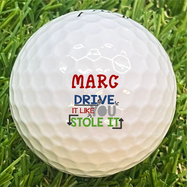 Drive It Personalised Golf Balls - Set of Three - Chain Valley Gifts