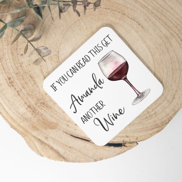 wine coaster, personalised coaster