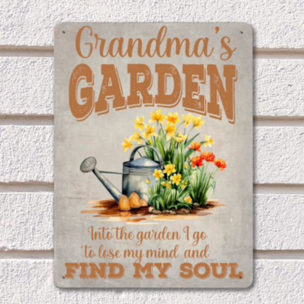 personalised garden sign, mothers day gift, metal garden sign