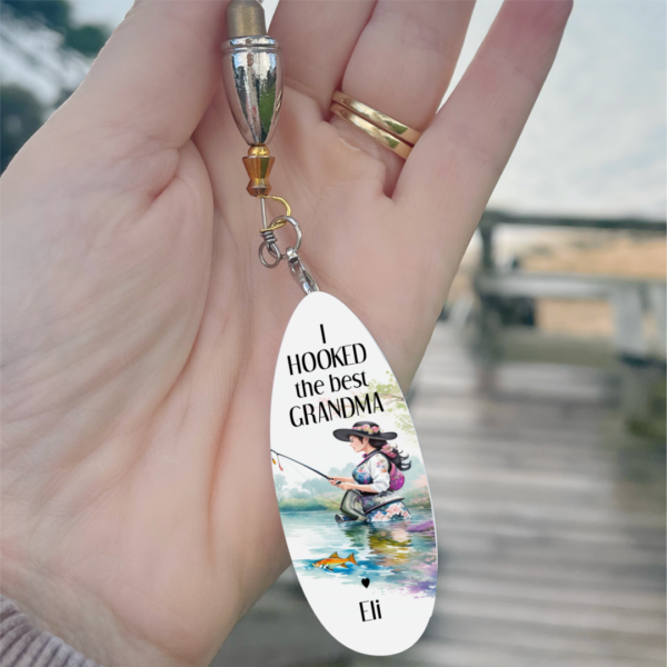 personalised fishing lure, mothers day gift