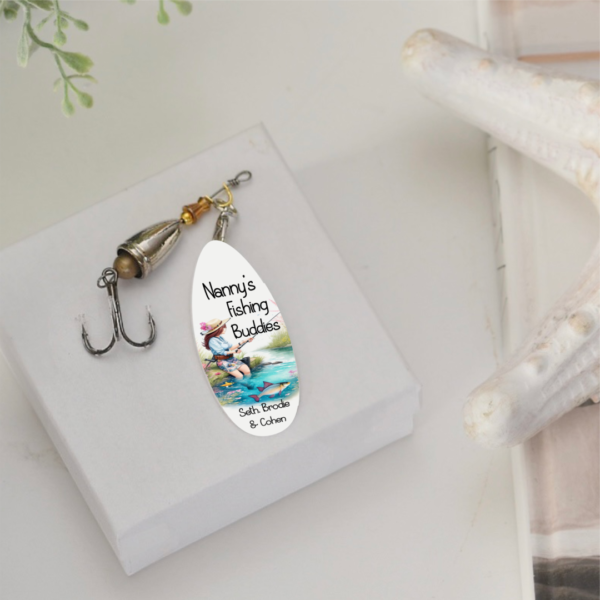 personalised fishing lure, mothers day gift