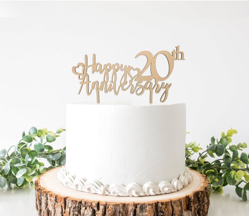 Laser Cut Cake Topper - Anniversary - Chain Valley Gifts