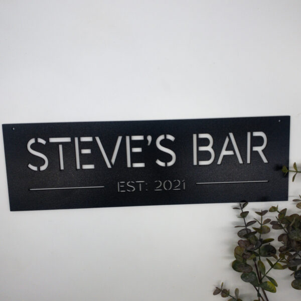 personalised bar sign, laser cut sign.