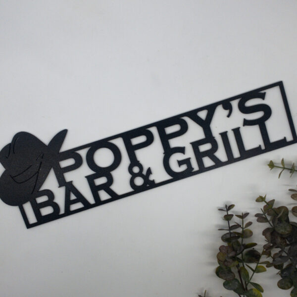 personalised bar sign, laser cut sign