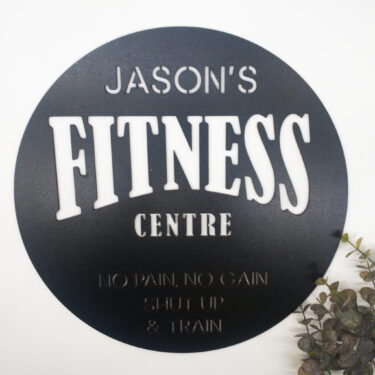 personalised gym sign, custom gym sign