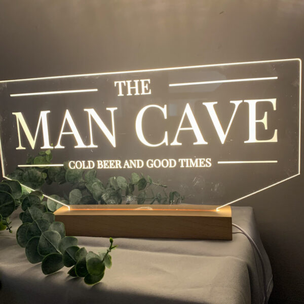 man cave sign, light up man cave sign