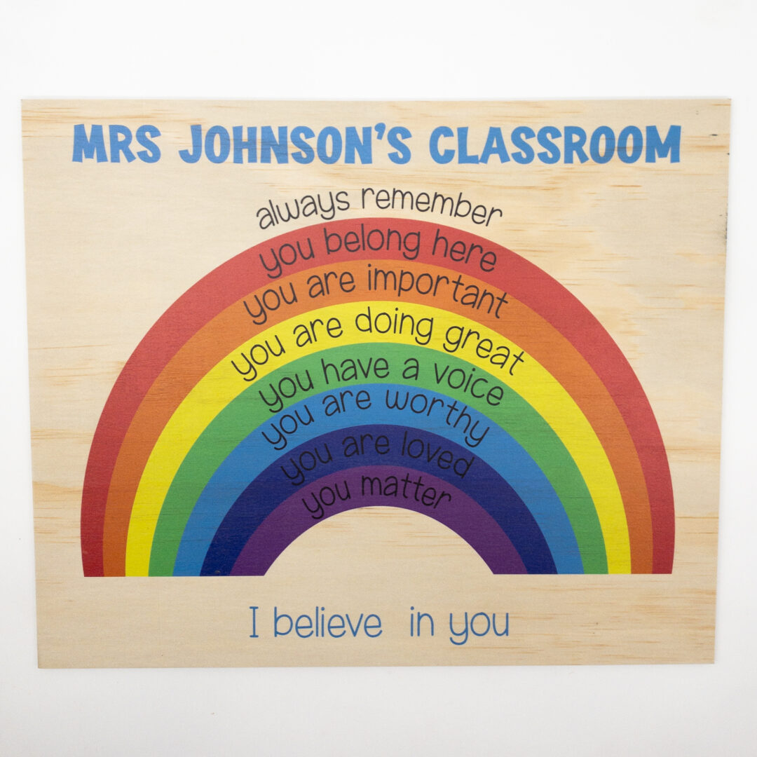 personalised teacher sign. classroom sign