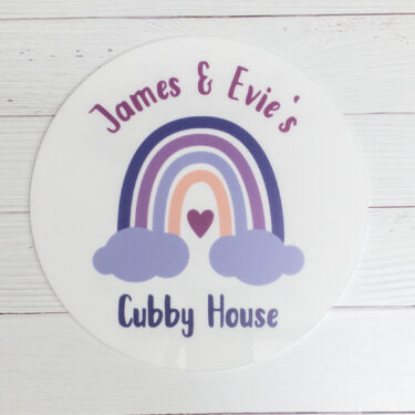 cubby house sign