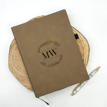personalised leather notebook