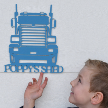 truck sign, personalised sign, laser cut sign