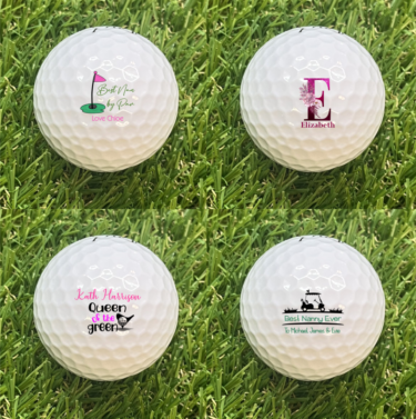 personalised golf balls, mothers day gift, golf balls women