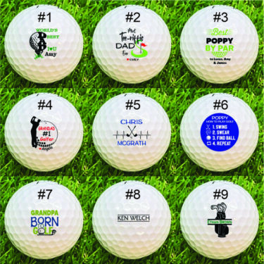 personalised golf balls, golf balls for father's day