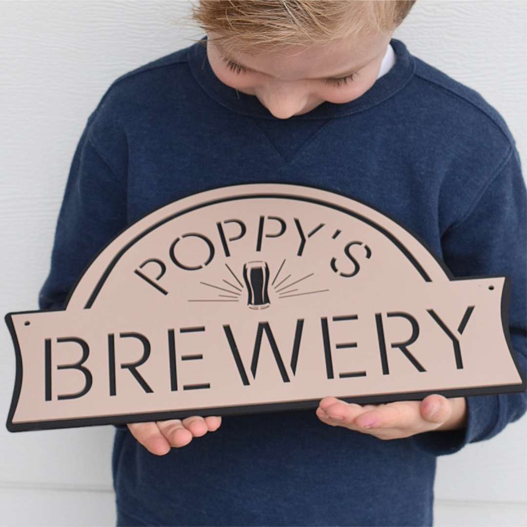 personalised brewery sign