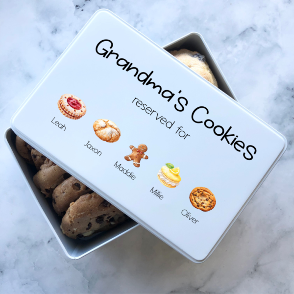 personalised cookie tin