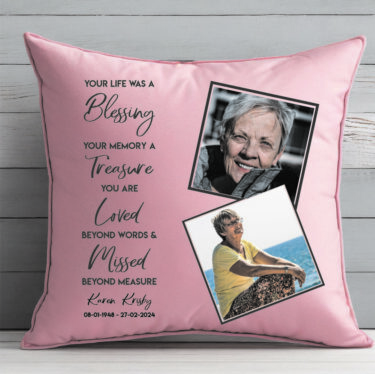 memorial cushion, memorial gifts Australia